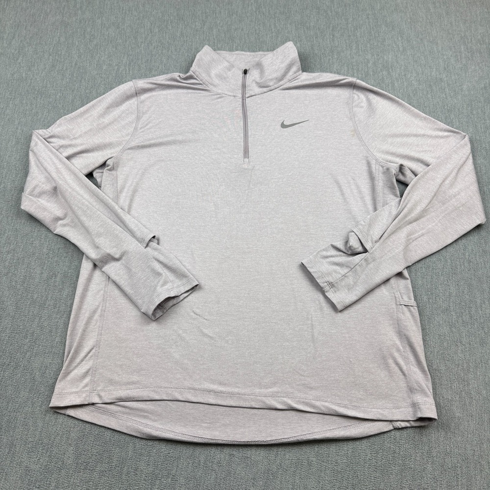 Nike Pullover Womens‎ Large Purple Dri-Fit Element 1/4 Zip Running Gym CU3220